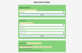 Exercise tracker with DB